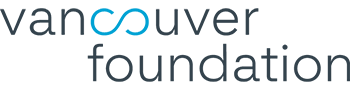 The logo of Vancouver Foundation. The text "Vancouver Foundation" is written in lowercase, with "Vancouver" in a dark gray color and "Foundation" in black. The double O's in "Vancouver" are connected and colored in light blue, forming an infinity loop.